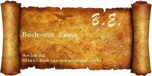 Bedross Emma névjegykártya